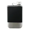 Portable Portable Portable 304 Edelstahl Sprühfarbe Hüftflasche Schwarz Über 9 Unzen Wein Whisky Pot Flasche Trinkgeschenke können anpassen