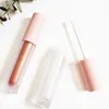 Frosted Pink Round Lip Gloss Tint Plastic Tubes DIY Empty Makeup Big Lipgloss Liquid Lipstick Case Beauty Packaging 20pcs