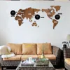 Creative Wooden World Map Map Wall Clock 3D Mappa Design decorativo Decorazioni per la casa Soggio