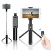 3 w 1 bezprzewodowe bluetooth selfie stick mini statyw rozszerzalny monopod Universal dla iPhone 11pro Max xr x 7 plus Samsung Huawei293o