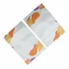 100 stks / partij oranje aluminium folie verpakking tas zelfverzorgingbare mylar voedsel kruidenierswinkel rits verpakking tassen koffie poeder snack opslag pouch