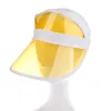 Summer PVC Hat Sun Visor Party Casual Hat Clear Plastic Adult Sunscreen Cap Outdoor Sports Hats Women