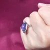 Anello con pietre preziose che cambia colore Anelli di fidanzamento da donna Anelli con dita in rame Anello con umore alla moda che cambia i colori Gioielli in lega