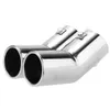 Freeshipping Car-Styling Dual Exhaust Tail Pipes Stainless Steel Exhaust Tail Pipes Muffler Tips for VW Golf 4 Bora Jetta Motocicleta