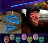 Gloeiende masker koude licht V-masker Masker Bar KTV Fancy Dress Party Halloween Performance Atmosphere LED-masker