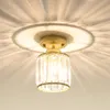 Creative crystal Home Decor LED Ceiling Down Light Walkway Kitchen Durable LED Down Light Black Gold Flush Mount Fixture Bedroom I2507