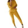 Women's Jackets Casual Solid Women Pant Suits Ladies Off Shoulder Cable Knitted Warm 2PC Loungewear Suit Set Female 2021 High Quality1