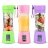 Mini Espremedor de Frutas Elétrico Portátil 380ml 4/6 Lâminas USB Recarregável Máquina de Smoothie Liquidificadora Garrafa Esportiva Copo de Sumo