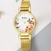 Reloj CURREN de acero inoxidable para mujer, reloj de pulsera de cuarzo de primeras marcas a la moda para mujer, reloj bayan kol saati 9053, hermoso regalo para mujer 241i