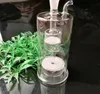 Narghilè d'acqua ultra-silenzioso con doppio nucleo di sabbia, nuovi bong di vetro unici Tubi di vetro Tubi d'acqua Narghilè Oil Rigs Fumo con Droppe
