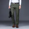 Pantaloni classici da uomo Pantaloni eleganti estivi neri Pantaloni dritti in cotone maschile Pantaloni da lavoro da ufficio Pantaloni elasticizzati da uomo casual