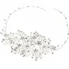 US Warehouse Trendy Alloy Flower Bridal Headband Prom Tiara Wedding Hair Accessories Handmade Hair Vine Crystal Headband Bride Hair Jewelry