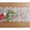 Chemin de Table en dentelle 12 "X 120", tissu en dentelle exquis avec Rose brodée Vintage, parfait pour la décoration de fête Boho de mariage