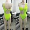 MJ-40 2019 여름 비치웨어 섹시한 로우 컷 원피스 여성 수영복 깊은 V 스트라이프 패션 수영복 수영복