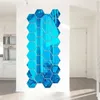 12 PCS SET 3D Miroir mural autocollant hexagone en vinyle amovible mural autocollant décalage intérieur art bricolage pour les chambres pour enfants décor 5797115