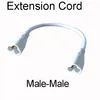 Double End 3 Pin 20cm Switch Male-Male Male LED Tube Connector Cable Wire Extension Cords for Integrated LEDs Fluorescent Tubes Light White Color USALIGHT