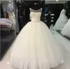 Nouvelle Scoop pas cher robes de mariée de la mariée ongles de sol longueur longueur de plancher vrais images printemps princesse robe robe de mariée avec cristaux de bling bling