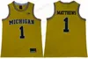 Michigan Wolverines 2 Jorda Poole NCAA College Jersey University Męs Basketball