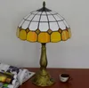 Lampada da tavolo Tiffany Lampada da tavolo a forma di libellula in vetro colorato mediterraneo per soggiorno, camera da letto, lampada da scrivania decorativa