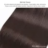Dunkelbraune Echthaarverlängerungen, 100 g, 16, 18, 20, 22, 24, 26 Zoll, brasilianisches indisches Haar, 300 g, ein Los