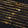 10pcs 14K Gold and Silver 2MM Italian curb Link Chain Necklace Figaro Chain Necklace Women Girls Men Boys Fashion Necklace Gold205Y