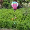 Rainbow Stripe Grid Windsock Hot Air Balloon Wind Spinner Garden Yard Utomhus dekoration Hängande dekoration Sn1067