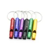 Autres articles de sport 5pcs 10pcs mini alliage d'aluminium sifflet porte-clés porte-clés pour la sécurité de survie d'urgence en plein air sport camping chasse couru