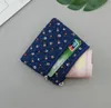 Women Cotton Floral Printing Double Zipper Coin Purses Mix color