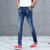 Jeans pour hommes hommes hommes 2022 mode tendance maigre Stretch en détresse déchiré Freyed printemps décontracté coton pantalon droit grande taille1