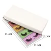 3D 밍크 속눈썹 도매 속눈썹 다색베이스 카드 색채 메이크업 아이 속눈썹 포장 상자와 대량 케이스의 거짓 속눈썹