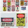 Warning Tin Painting Toilet Kitchen Bathroom Decor Poster Bar Pub Cafe Warning Retro Metal Sign Home Restaurant Vintage Tin Signs Pintura De Hojalata De Advertencia