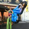 Özelleştirilmiş Performans Yürüyüş Şişme Kelebek Kostüm 2m Yükseklik Giyilebilir Kelebek Kanat Tatil Geçit Töreni ve Sahne Şovu için