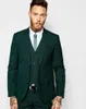 Горячая Рекомендуют Темно-зеленый Groom Tuxedos Мужчины Формальные костюмы Бизнес Мужская одежда Свадебные Пром Dinner костюмы (куртка + штаны + Tie + жилет) NO; 618