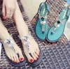 Горячая распродажа новых дизайнерских женщин горный хрусталь сандалии пляжные сандалии причинные нескользящие летние Huaraches тапочки флип флопы тапочки лучшего качества