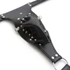 Bondage Faux Leather Male Castity Belt Dispositivo de Correia Underpant Panties For Men Chain de trava #R42