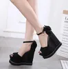 2019 mode zomer wiggen vrouwelijke sandalen super hoge hakken cover schoenen casual party flock platform peep teen sandalen vrouw