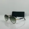 Vintage 909 BlackGold Pilot-Sonnenbrille für Herren, graue Verlaufsgläser, modische Sonnenbrille, Sonnenbrille, neu mit Box 6331103