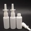 10ML إفراغ إعادة الملء الأنف رذاذ زجاجة فارغة الأبيض البلاستيك الأنف رذاذ زجاجة 10ML الأنف البخاخات KKA7764