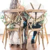 Bannière de chaise en bois, signe des mariés, décoration de mariage DIY pour fiançailles, fournitures de fête de mariage, commande en gros, grande remise