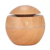 Wood Grain Essential Humidifier Aroma Oil Diffuser Ultrasonic Wood Air Humidifier USB Mini Mist Maker LED lights For Home Office RRA1897