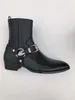 2019 Sortie d'usine Bottes en cuir véritable de haute qualité, nouvelle liste, image réelle, demi-bottes montantes en cuir de vache, à la mode