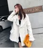 Black tweed Jackets women's jacket two-color pearl buckle fringed side small fragrance in the long coat