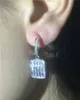 Vecalon Classic Dangle Earring Diamond 925 Srebrny impreza Party Wedding Kolczyki dla kobiet Bridal Jewelry Prezent242c