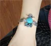 European and American Retro Bracelet Female Owl Loose Stone Diamond Antique Silver National Wind Carved Wrist Jewelry Fashion