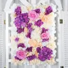 Nouveau 40x60 cm soie artificielle Rose fleur décoration murale belle fête décorative soie hortensia décoration de mariage toile de fond 7912792