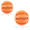 Dog Treat Ball Toy Elasticidade interativa engraçada Pet Chew Ball Dogs Bolas limpas de comida de borracha extra-dura 7cm 5cm