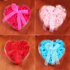 9 Stks Geurende Rose Bloemblaadje Boeket Valentijnsdag Gift Hartvorm Geschenkdoos Bad Body Soap Wedding Party Gunst