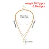 Multilayer Juses Cross Pendant Necklace Gold Chain Chokers Halsband Woomen Fashion Jewelry Will and Sandy