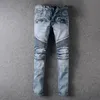 Yırtık Kot # 0512 Erkek Retro Esnekliği İnce Gençlik Moda Streetwear Kişilik Kalite Pantolon Erkek Denim Distrressed Pantolon