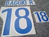 1998 Италия Печать футбольных именем 18 Baggio R Italia Club Player039S Starming Stickers Печатные буквы впечатленные винтажные FO1747067